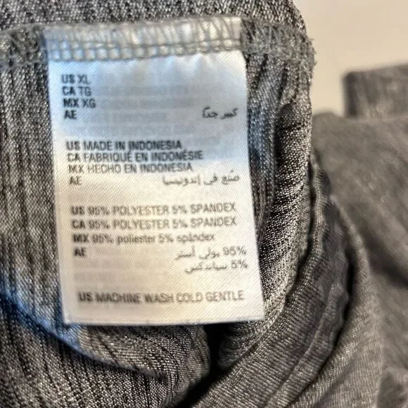 JM Collection Wide Leg Pants Womens Silver Shiny Pull On Stretch size XL - Picture 6 of 8